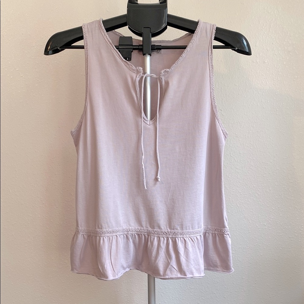 Abercrombie & Fitch Sleeveless Tie Front Peplum Tank Top Small